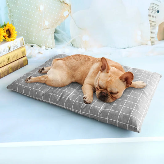 Checkered French Bulldog Bed