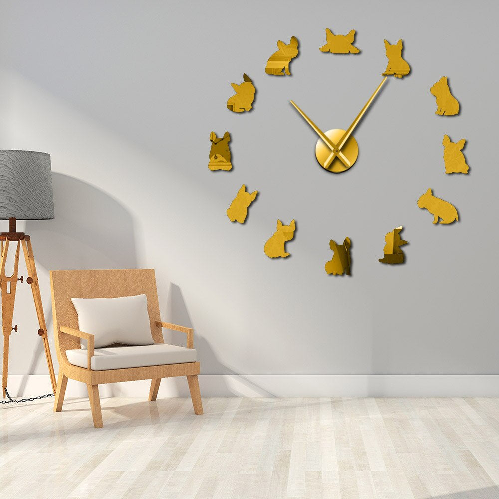 DIY French Bulldog Wall Clock