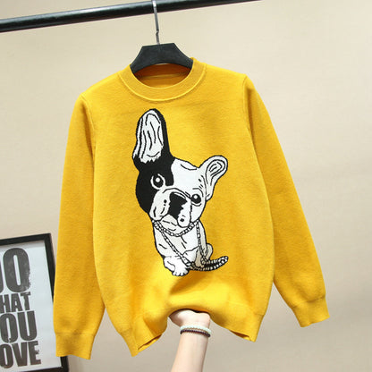 Embroidered Frenchie Sweater