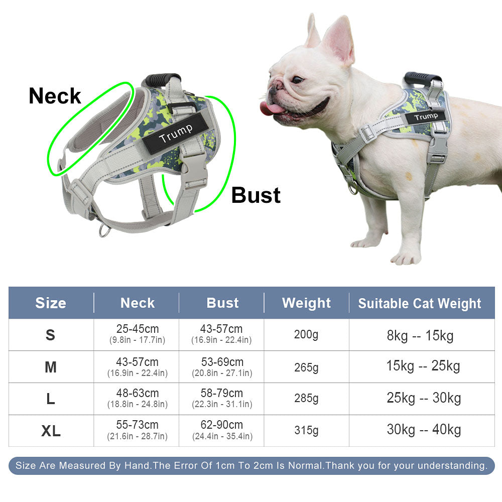 Personalized Frenchie Harness