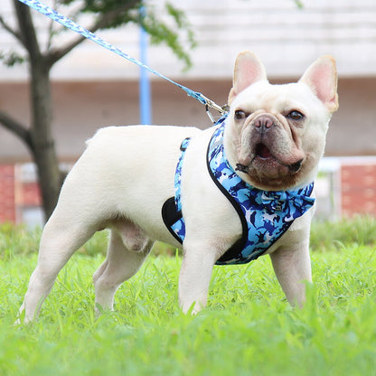 French Bulldog Harness With Waste Bag Dispenser