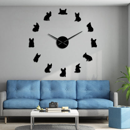 DIY French Bulldog Wall Clock