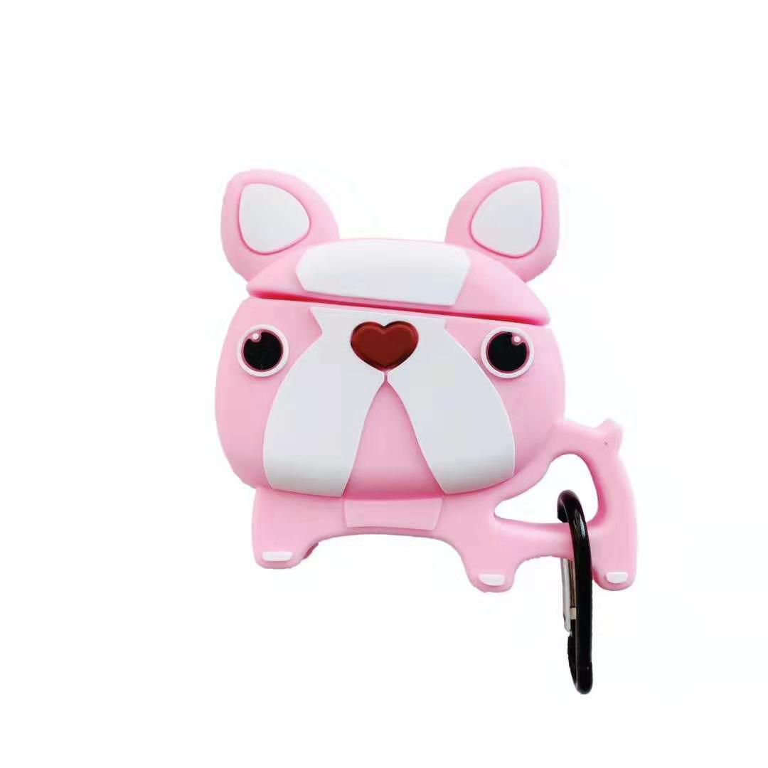 Bulldog Wireless Earphone Protective Case Pink 1to2 AirPods