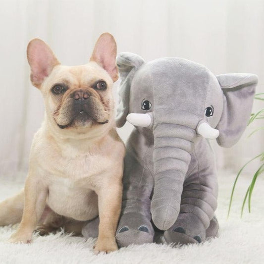 Elephant Plush Frenchie Dog Toy Pink one size