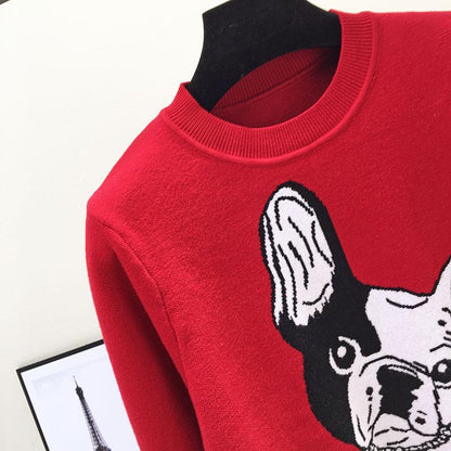 Embroidered Frenchie Sweater