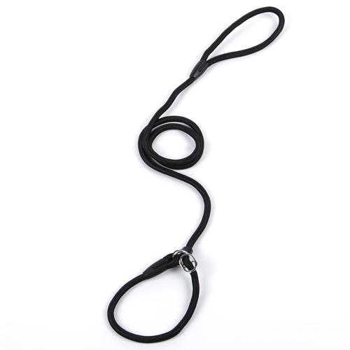 Nylon Rope Frenchie Leash Black 1cm in diameter