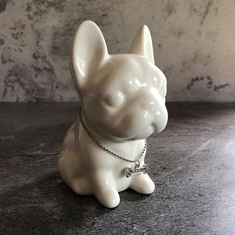 Too Much Swag French Bulldog Figurine White