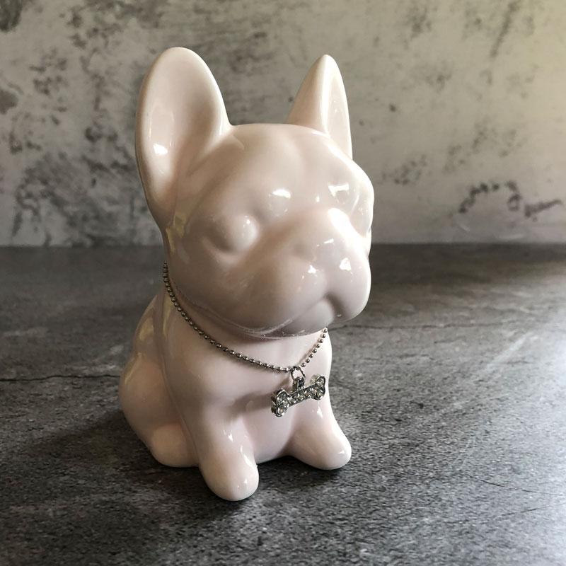 Too Much Swag French Bulldog Figurine Pink