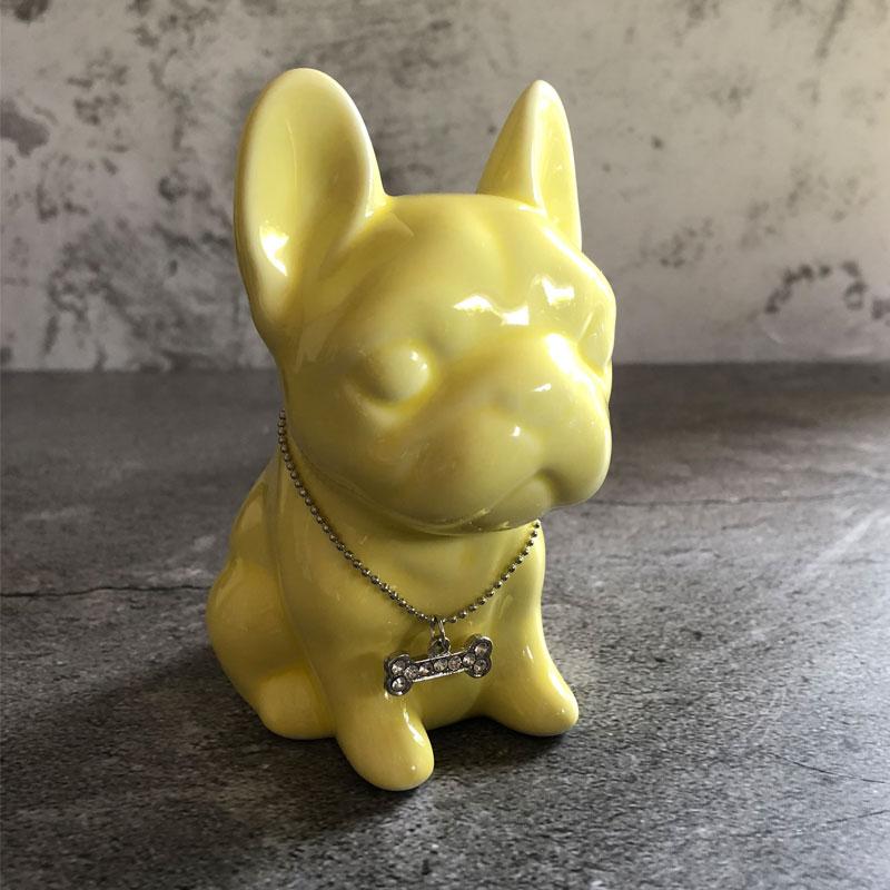 Too Much Swag French Bulldog Figurine Yellow