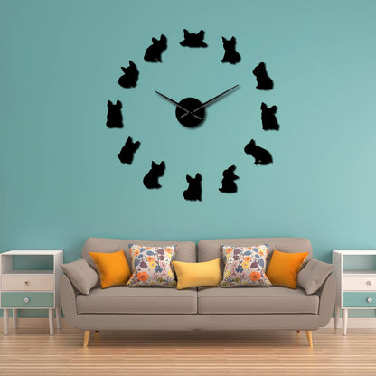 DIY French Bulldog Wall Clock