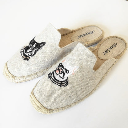 Embroidered Frenchie Shoes