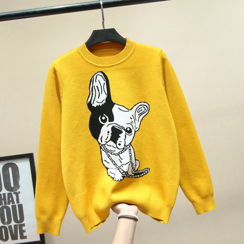 Embroidered Frenchie Sweater