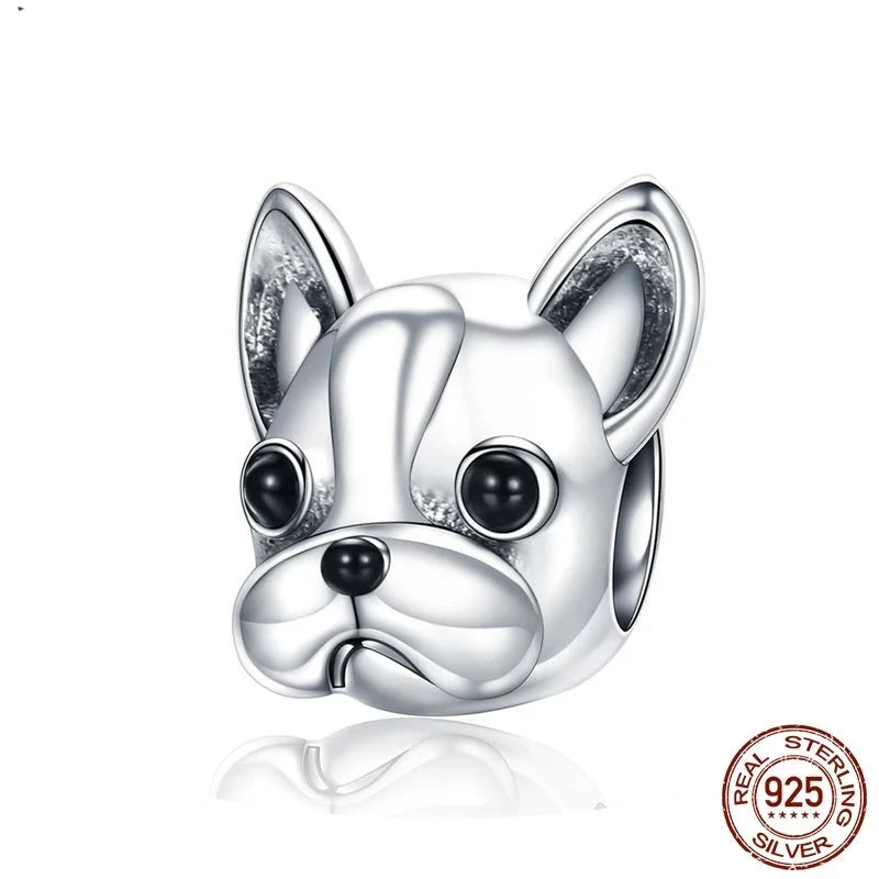 Silver French Bulldog Charm