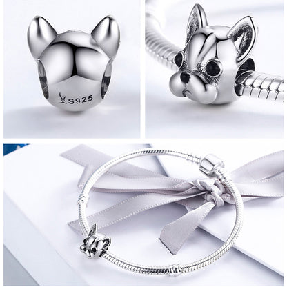 Silver French Bulldog Charm