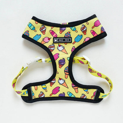 Yellow Ice Cream  French Bulldog Harness And Leash Set