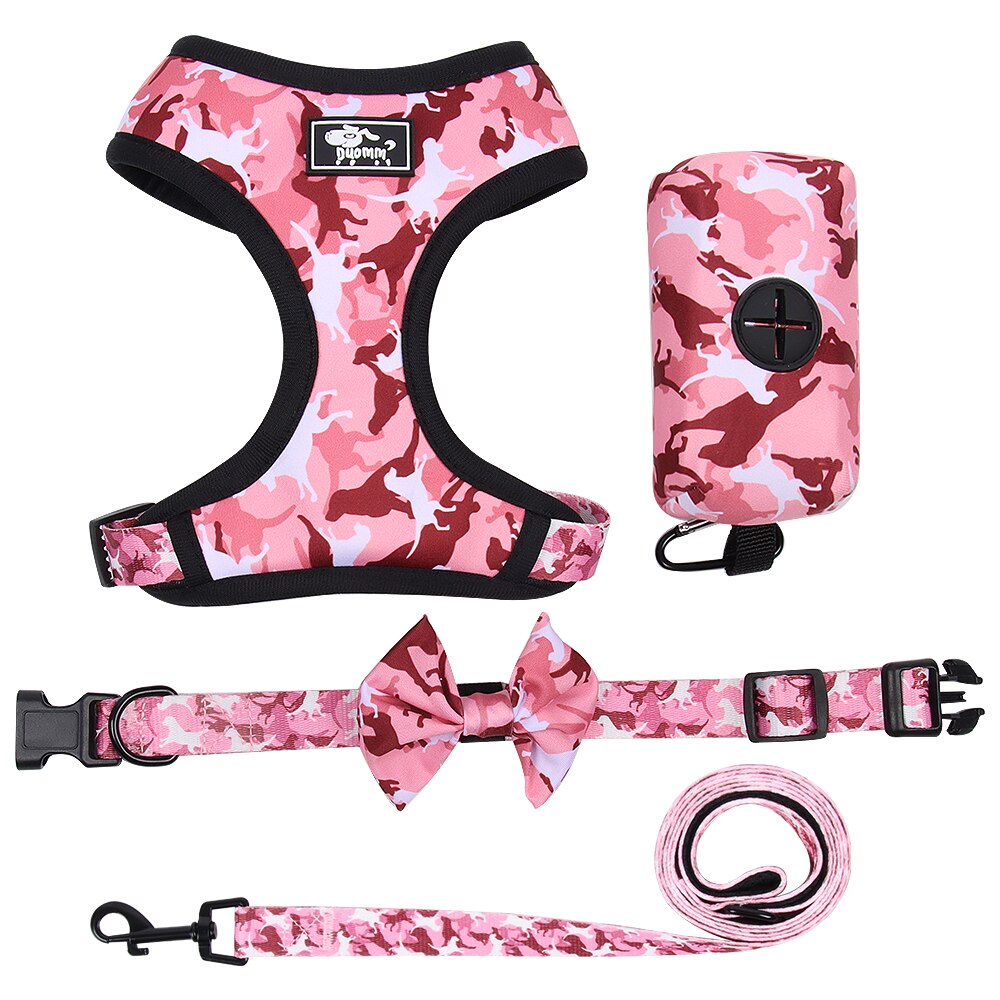 French Bulldog Harness With Waste Bag Dispenser