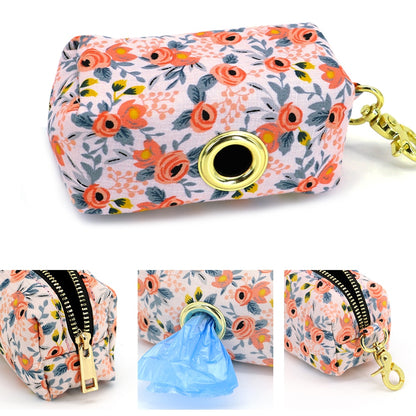 Flowers and Frenchie Harness With Waste Bag Dispenser