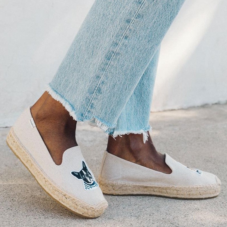 Embroidered Frenchie Espadrilles