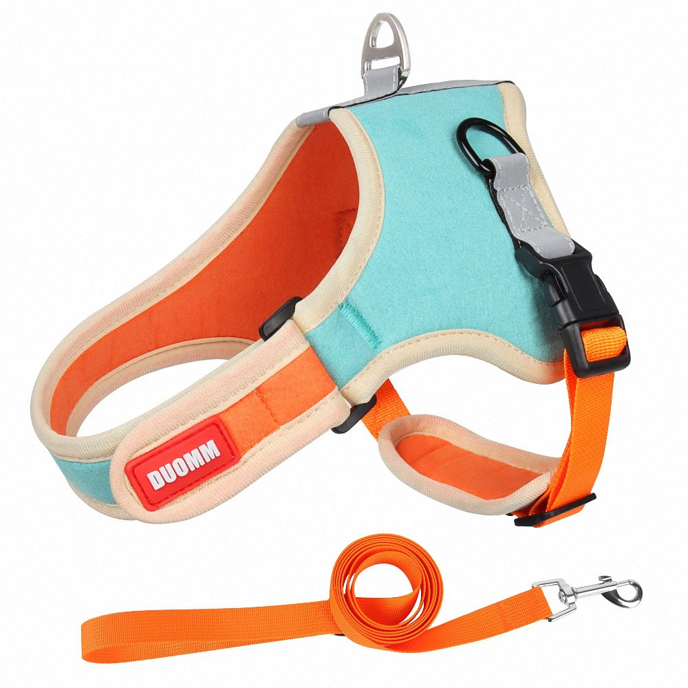 Reflective Frenchie Harness And Leash Set