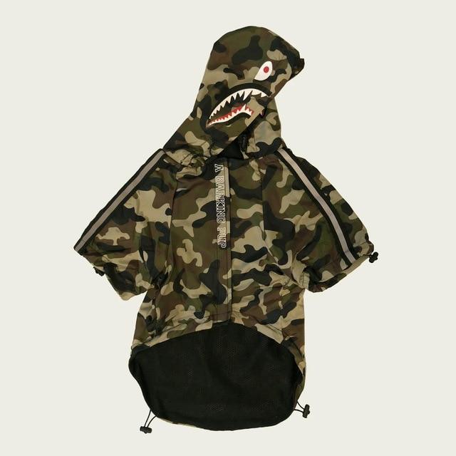 Camouflage Shark Frenchie Hooded Jacket S