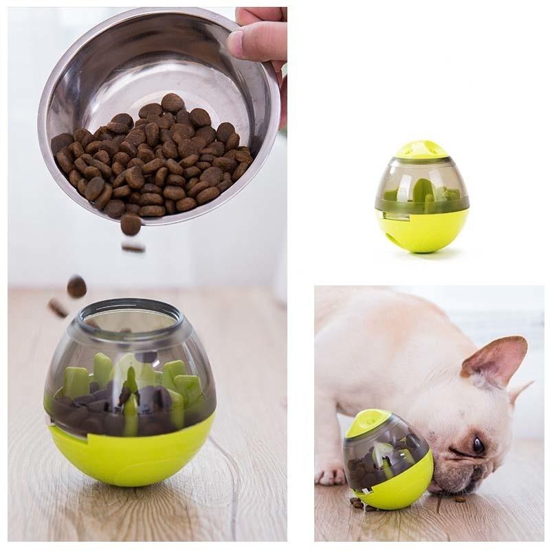 Colorful Treat Ball Dog Toy Pink