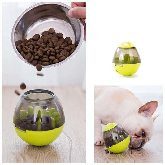 Colorful Treat Ball Dog Toy Pink