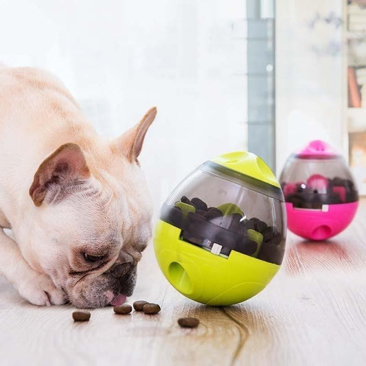 Colorful Treat Ball Dog Toy Pink