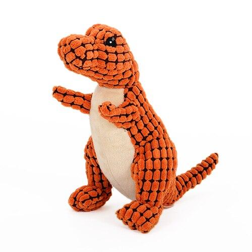 Dinosaur Plush Frenchie Dog Toy orange S