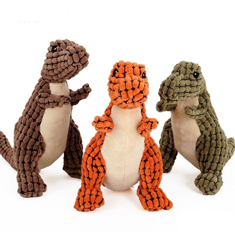 Dinosaur Plush Frenchie Dog Toy green S