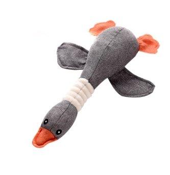 Dog Squeaker Duck Toy Gray