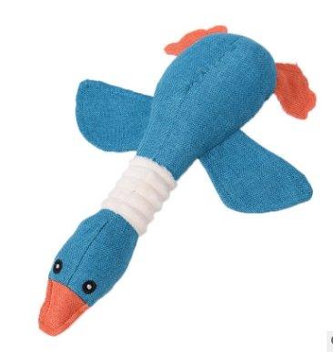 Dog Squeaker Duck Toy Blue