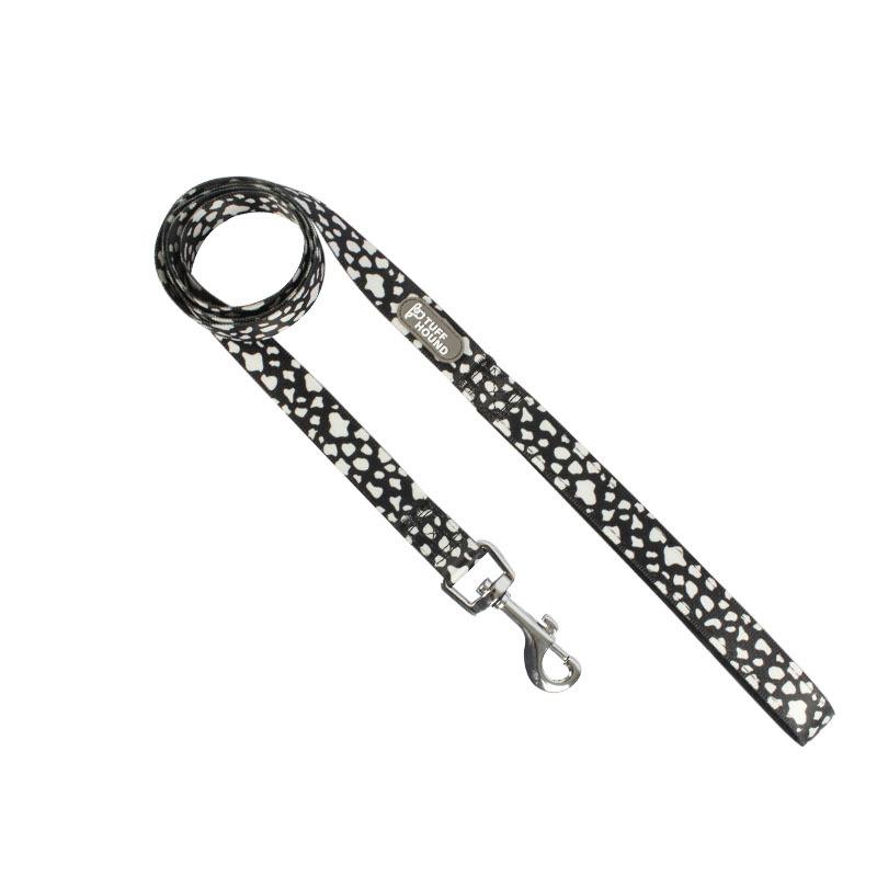 Durable Patterned Dog Leash Black Leash L