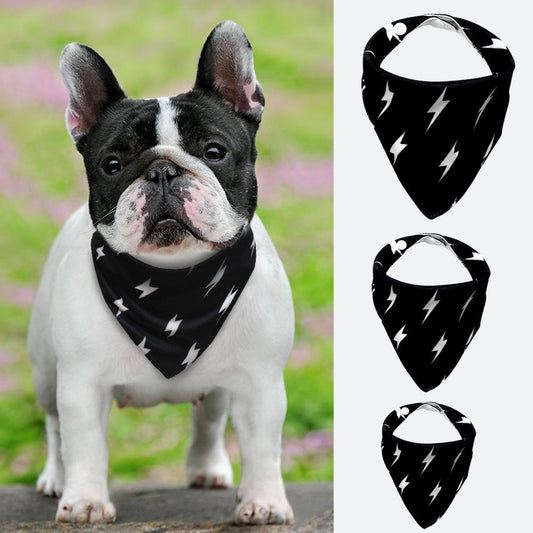 French Bulldog Lightning Bandana Collar Black S