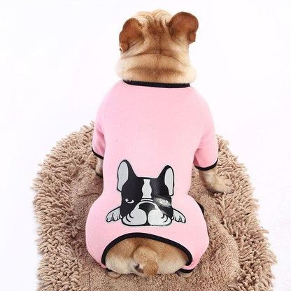 French Bulldog Print Dog Pajamas Pink XL