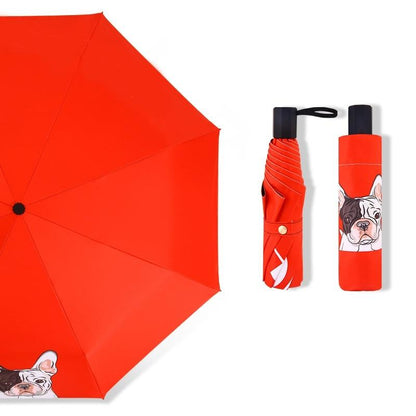 French Bulldog Print Umbrella Red Small