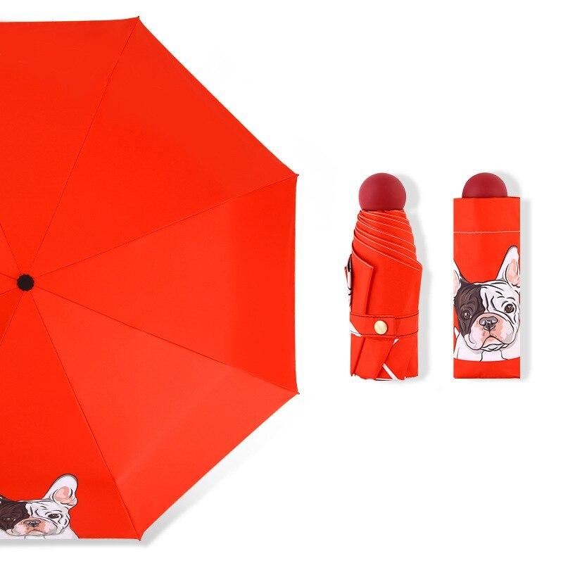 French Bulldog Print Umbrella Red Small