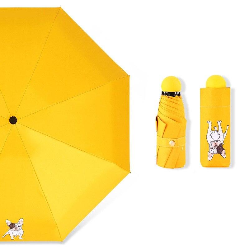 French Bulldog Print Umbrella Yellow Small