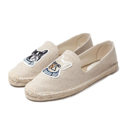 Frenchie Embroidered Espadrilles Bullfight 36