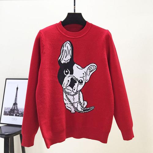 Embroidered Frenchie Sweater