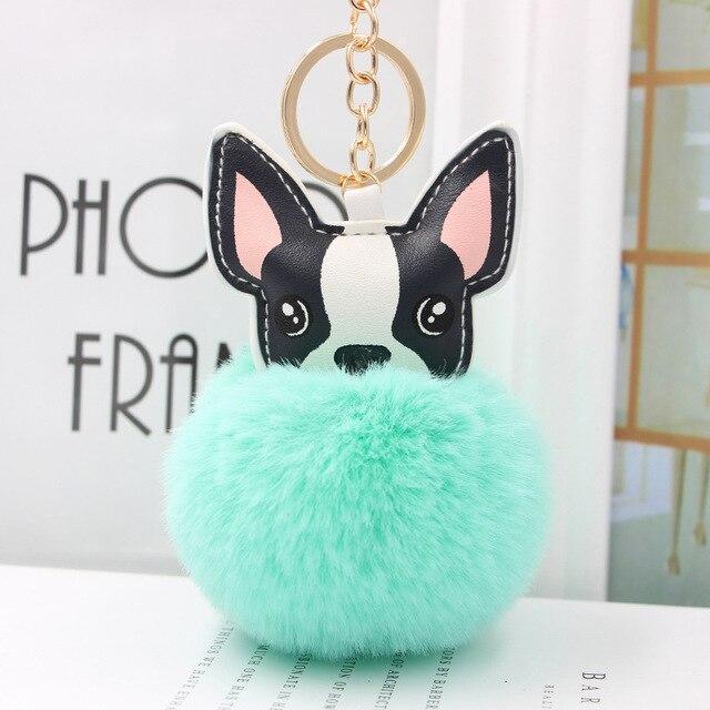 Frenchie Pom-Pom Pendant Green