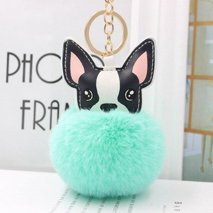 Frenchie Pom-Pom Pendant Green