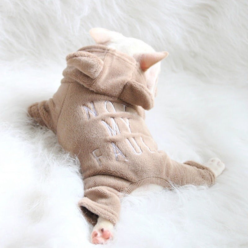 Not My fault Frenchie Onesie Light Grey SM