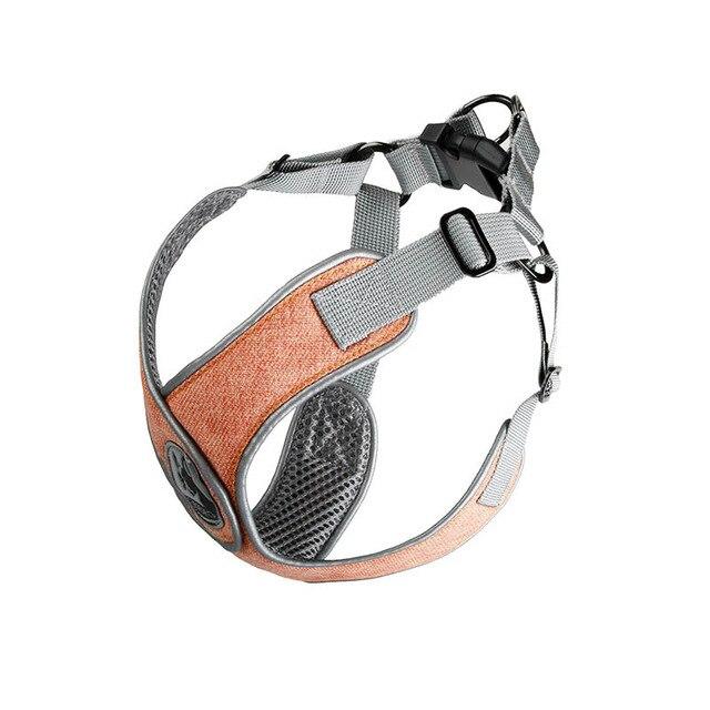 Pastel Reflective Dog Harness Orange L