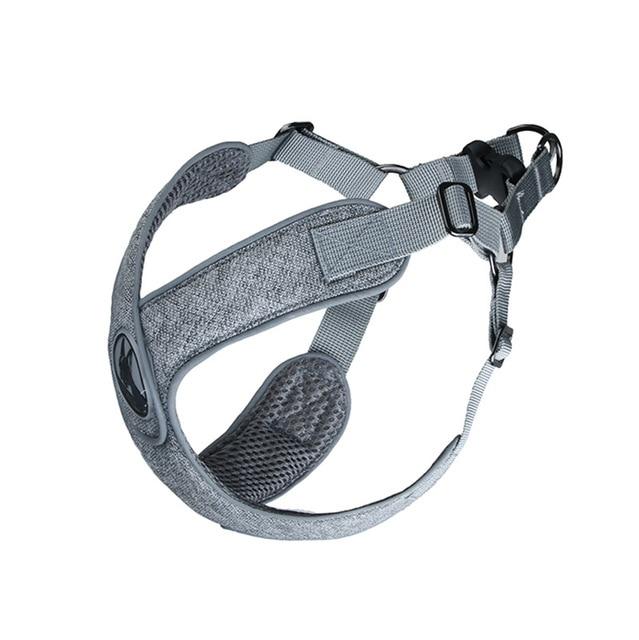 Pastel Reflective Dog Harness Gray L