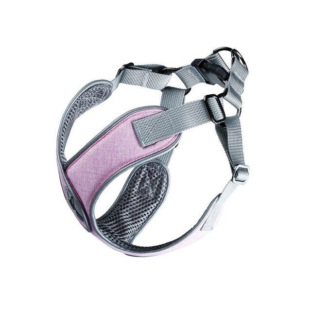 Pastel Reflective Dog Harness Pink L