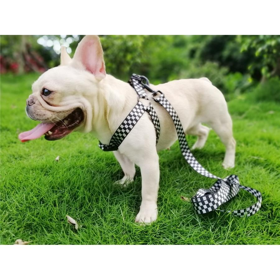 Plaid Dog Harness Yellow harness XS