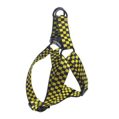 Plaid Dog Harness Yellow harness XS