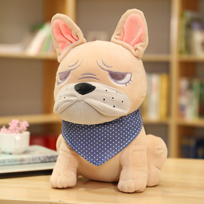 Plushy Soft Bulldog Toy Brown 35cm