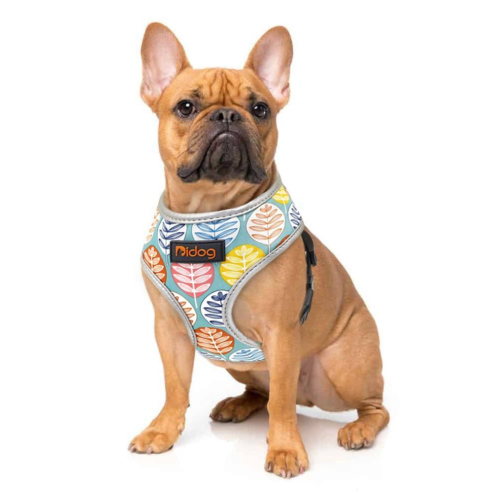 Printed No-Pull Dog Harness Black S