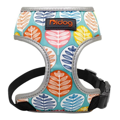 Printed No-Pull Dog Harness Blue M